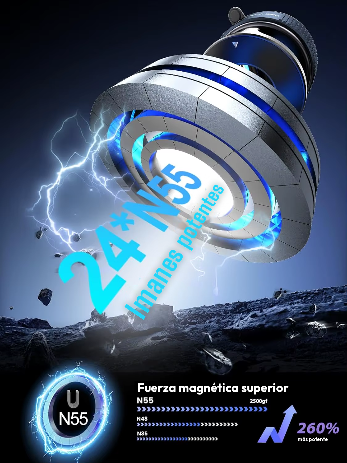 VEYROO 360 — Soporte magnético plegable